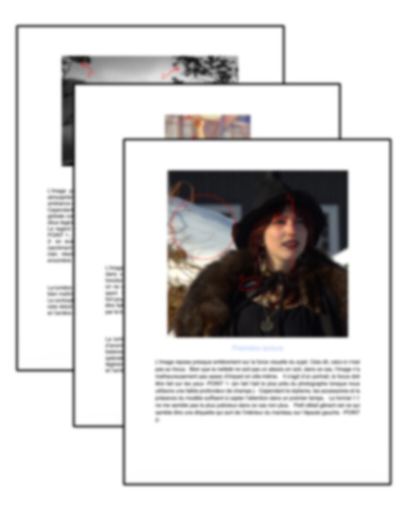Blurred pages with a woman portrait